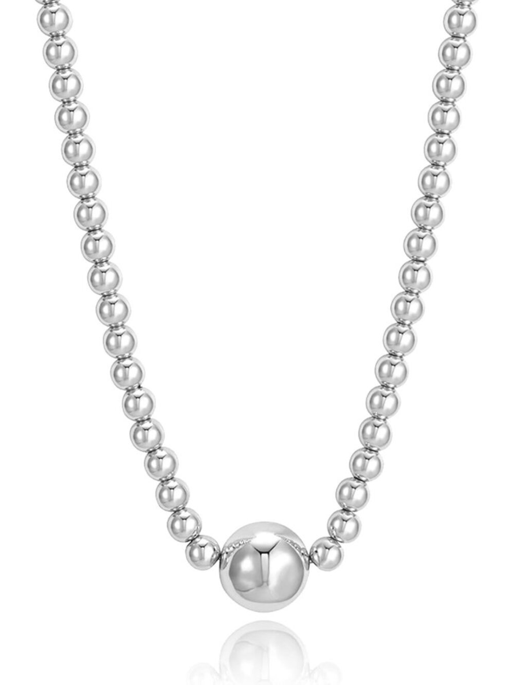 COBI Paperclip Chain Necklace for Women,Beaded Necklace,18K Gold /925 Sterling